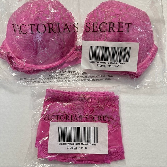 Victoria’s Secret 34C/M Dream Angels 2011 NWT Push-Up Bra & Bikini Panty Set - Picture 16 of 16